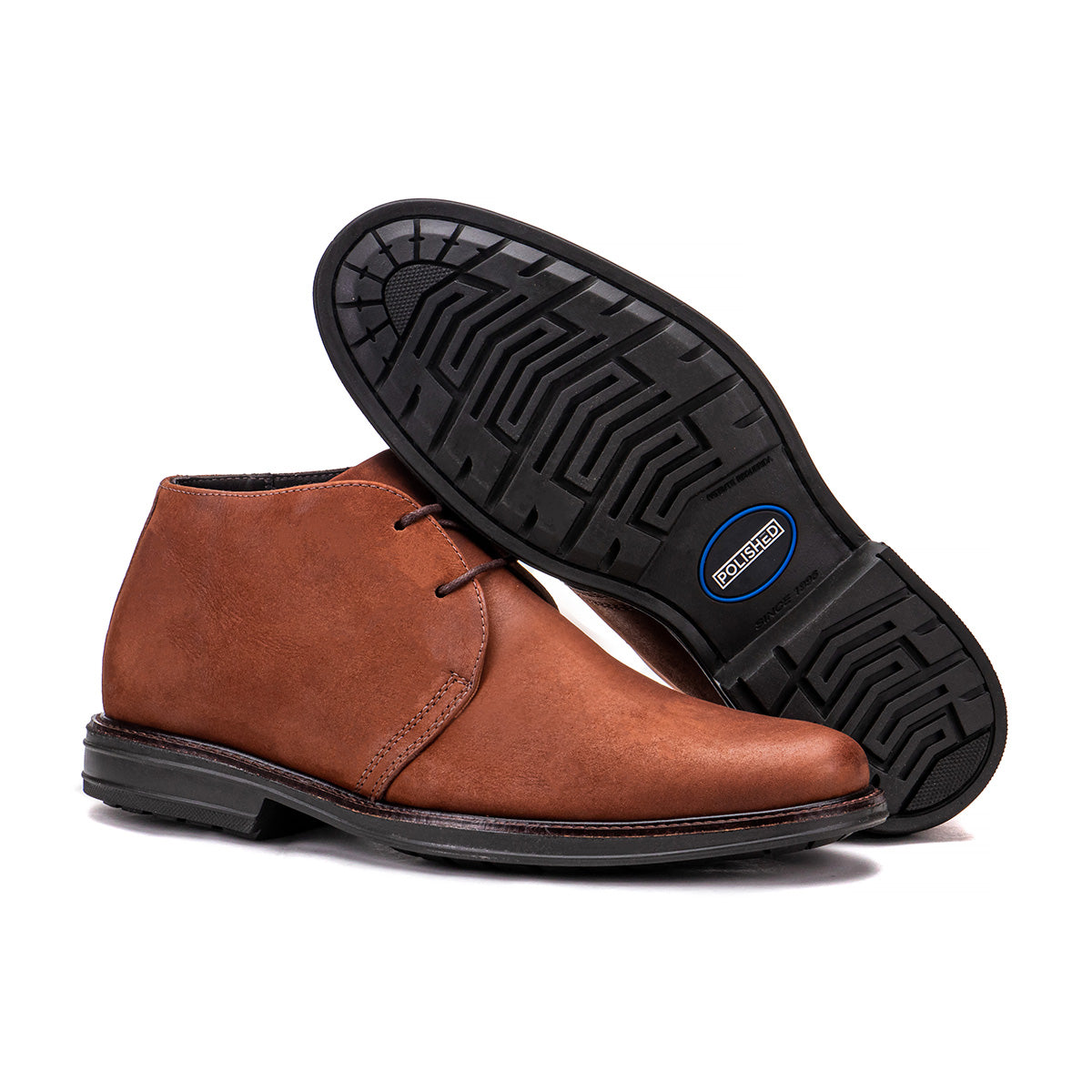 Sole detail of the Artelio Siena natural leather chukka boot showing the flexible non-slip bottom