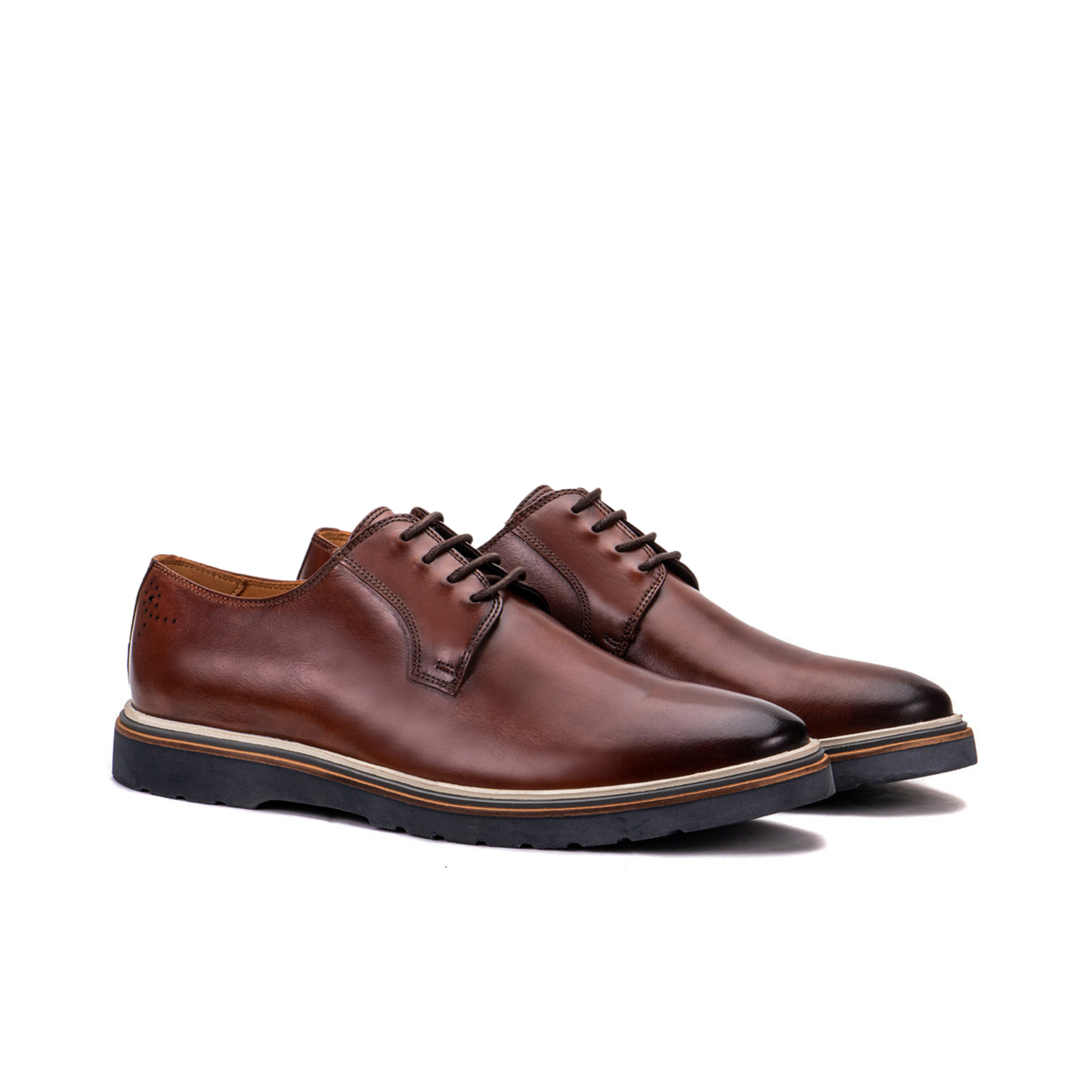 Men’s Derby Dress Shoe Brown Leather Hybrid – Verona Whiskey Whiskey / 12 / 12.5 (45 EU)