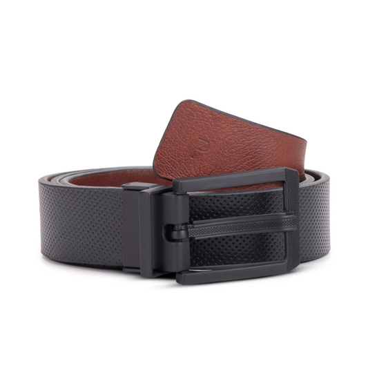 Metamorphosis Belt Perforated Black & Brown (Reversible)